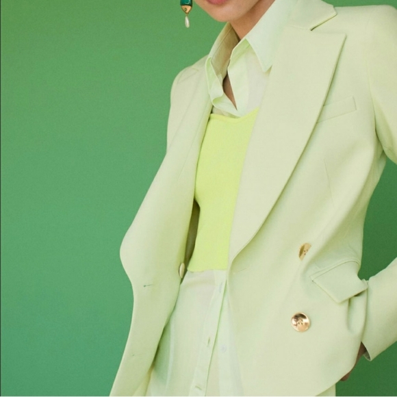 ZARA Double Breasted Blazer color Lemon - Picture 10 of 15